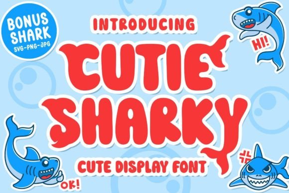 Cutie Sharky: A Playful Display Font for Kid-Focused Campaigns