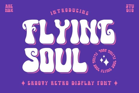 Flying Soul: A Groovy Retro Display Font for Digital Branding