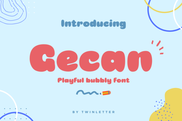 Gecan Display Font for Handmade Labels & Invitations