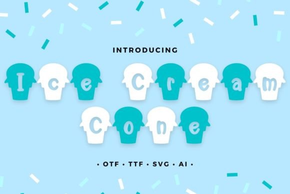 Ice Cream Cone Font: A Playful Display Typeface That Grabs Attention