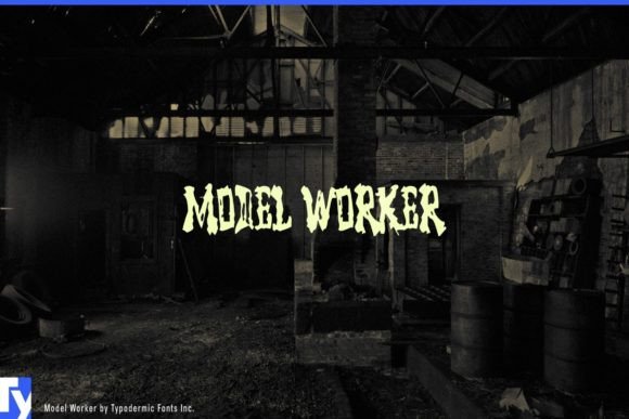 Model Worker: A Playful Display Font for Editorial Impact