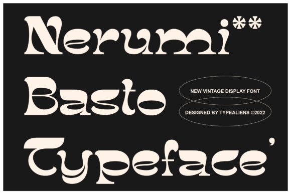 Nerumi Basto: A Vintage Display Font That Commands Attention