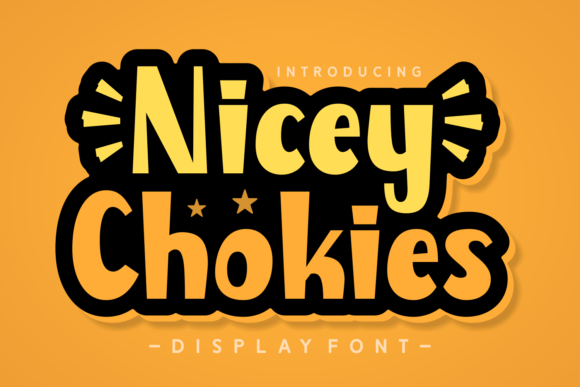Nicey Chokies: A Starry Display Font That Shines Online