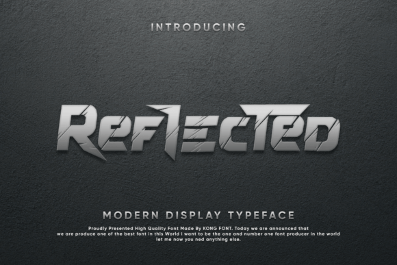 Reflected: A Playful Display Font for Editorial Design