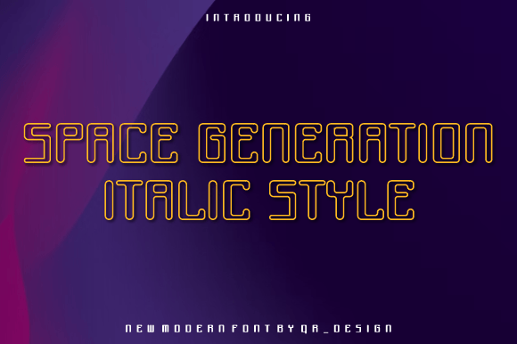 Space Generation: A Bold Display Font for Digital Branding