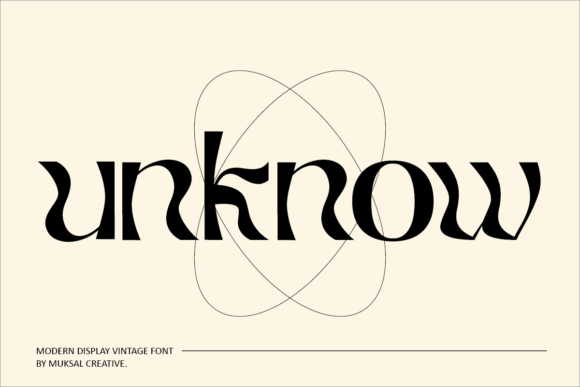 Unknow: A Modern Display Typeface for Digital Branding